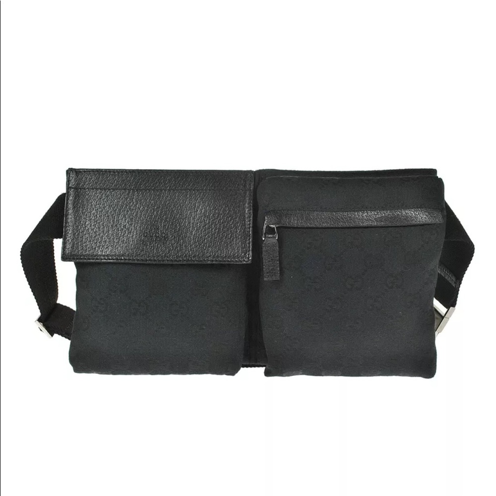 Authentic Gucci black waist bag fanny pack bum bag - Picture 1 of 13